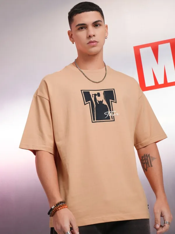 Thor Men Printed Round Neck Oversized Fit T-Shirt