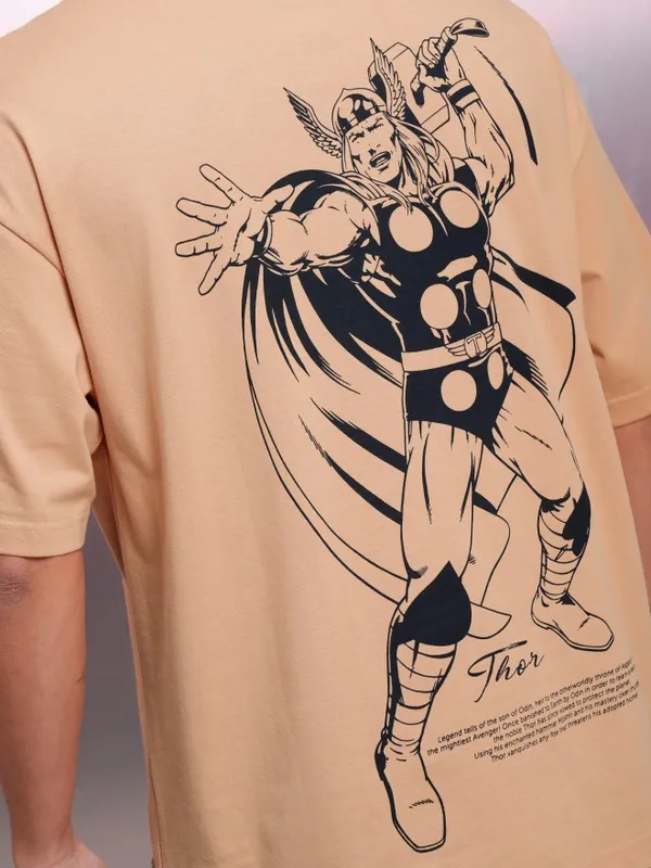 Thor Men Printed Round Neck Oversized Fit T-Shirt