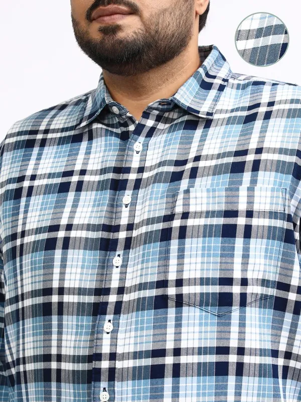 Xtra Ordinary By Highlander Men White Checked Relaxed Fit Casual Shirt