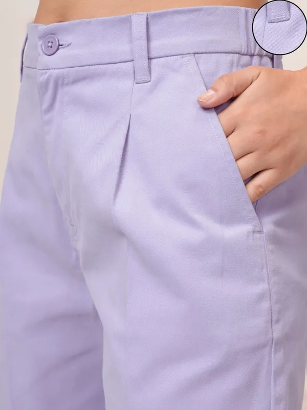 Tokyo Talkies Women Lavender Regular Fit Shorts