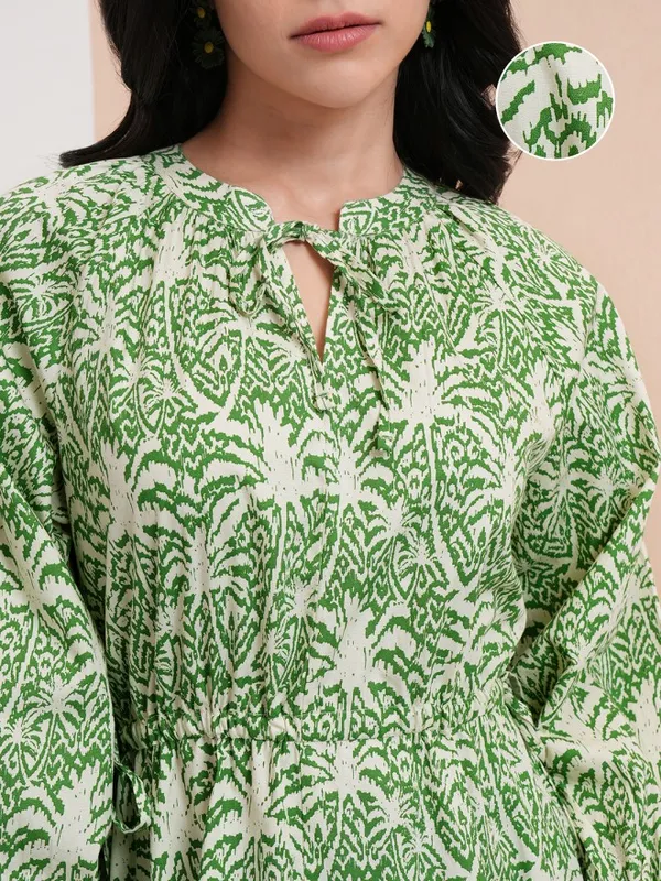 Printed Fit And Flare Dress