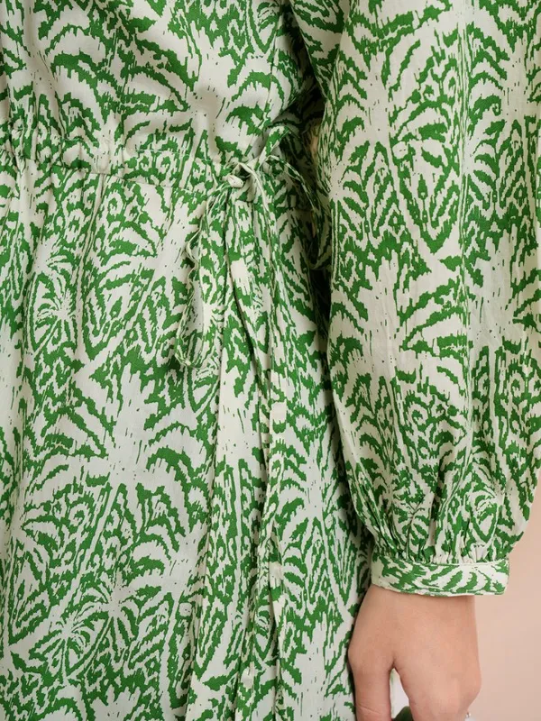 Printed Fit And Flare Dress