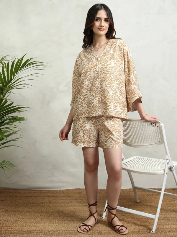 Tokyo Talkies Women Brown Printed Regular Top