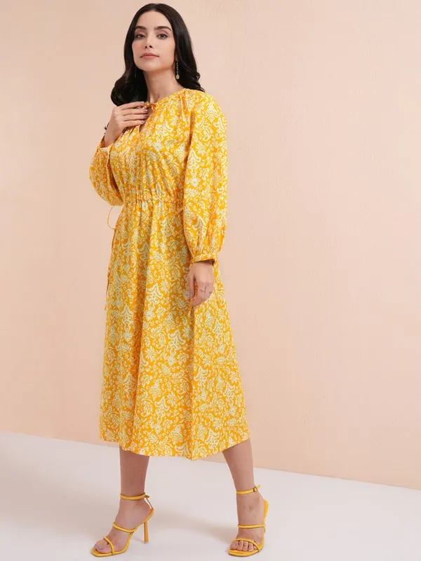 Printed Fit And Flare Dress