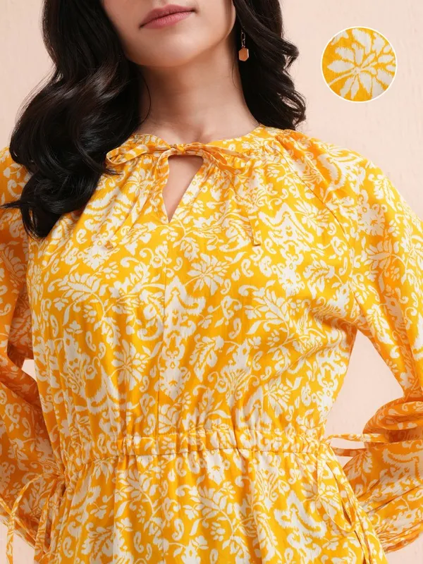 Printed Fit And Flare Dress