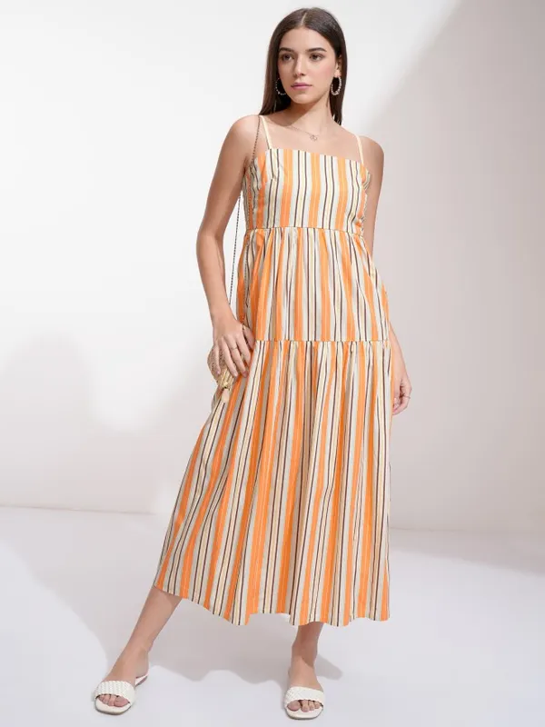 Striped A-Line Dress