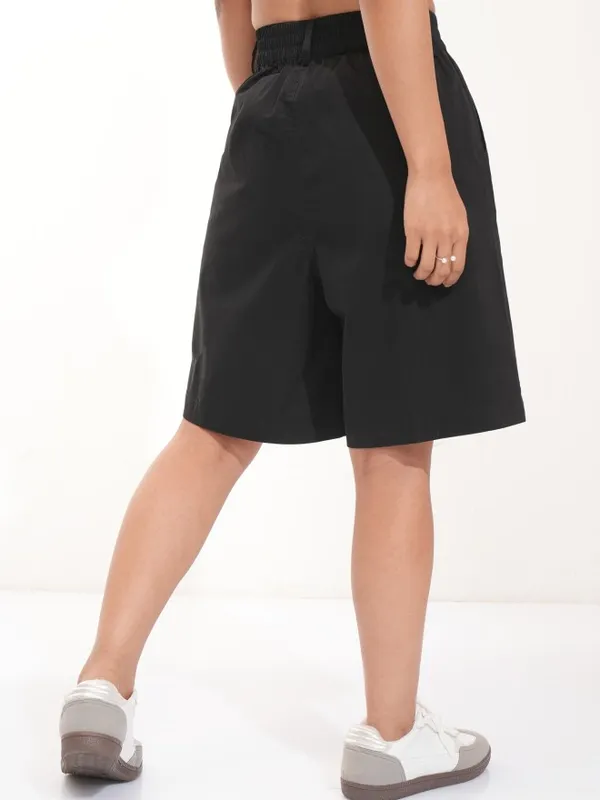 Tokyo Talkies Women Black Regular Fit Shorts