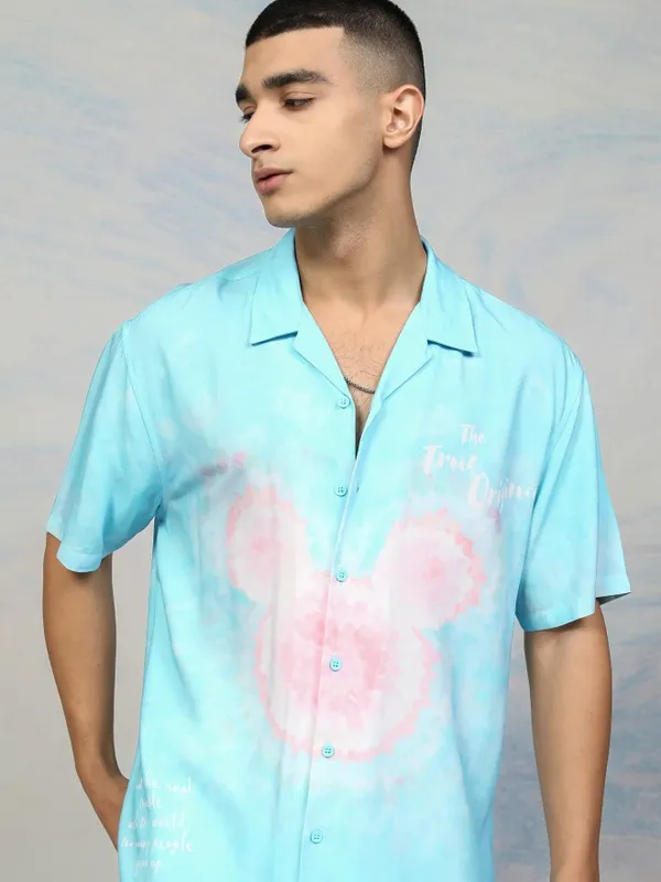 Mickey Mouse Men Relaxed Fit Casual Shirt