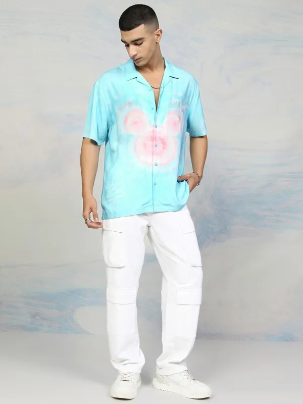 Mickey Mouse Men Relaxed Fit Casual Shirt
