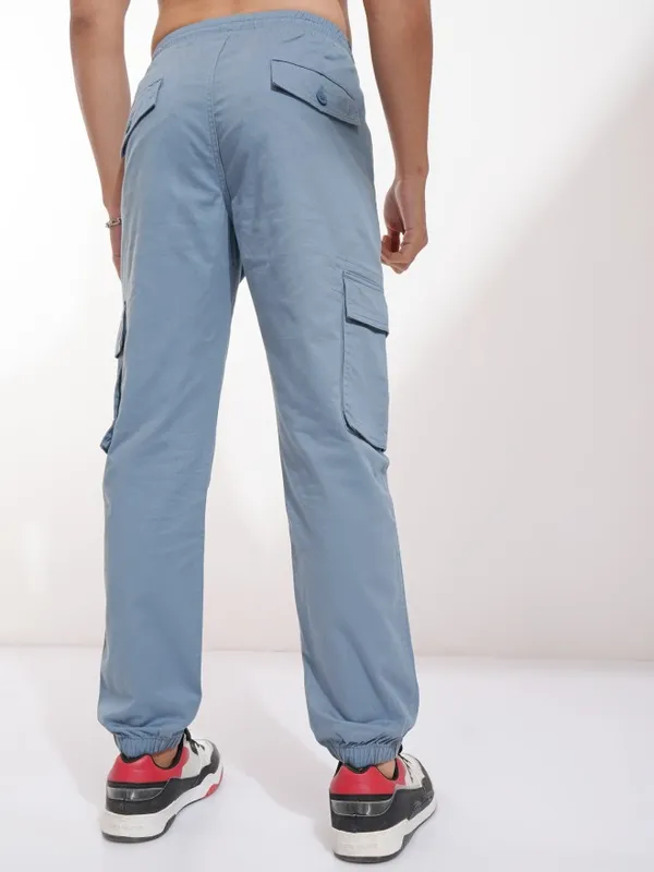 Highlander Men Grey Slim Fit Solid Joggers