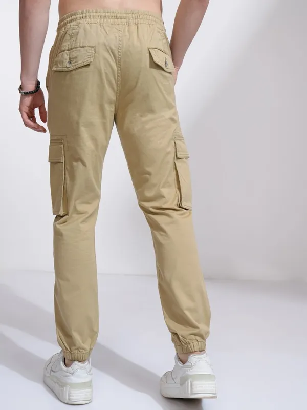 Highlander Men Brown Slim Fit Solid Joggers