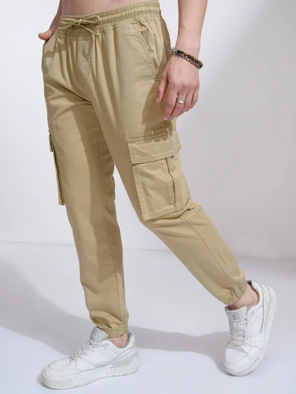 Highlander Men Brown Slim Fit Solid Joggers