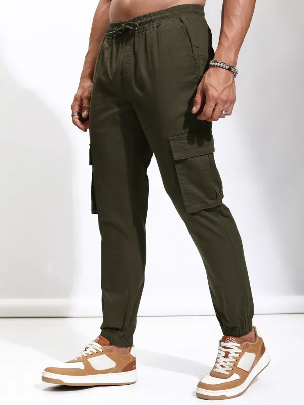 Highlander Men Brown Slim Fit Solid Joggers