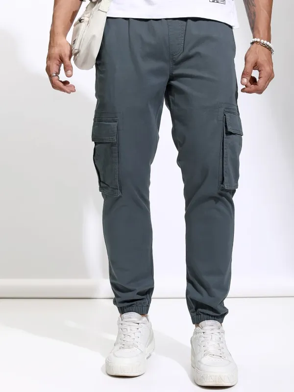 Highlander Men Blue Slim Fit Solid Joggers