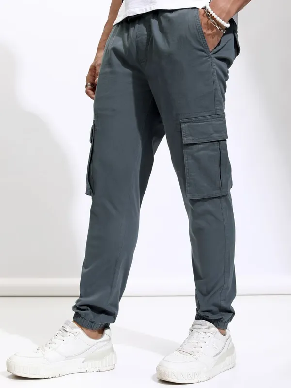 Highlander Men Blue Slim Fit Solid Joggers