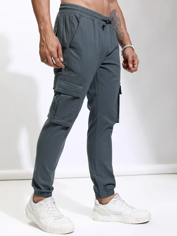 Highlander Men Blue Slim Fit Solid Joggers