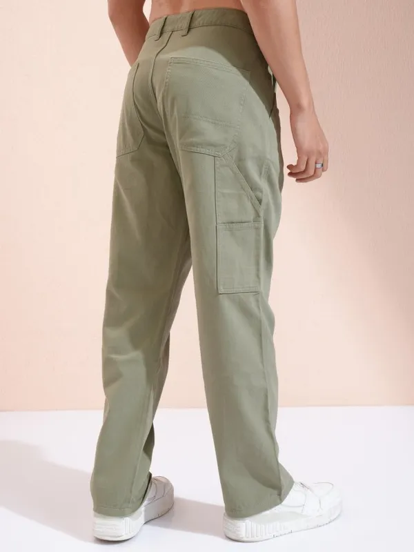Highlander Men Grey Carpentar Fit Trousers