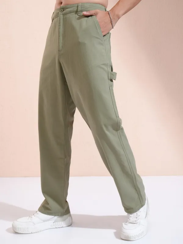 Highlander Men Grey Carpentar Fit Trousers