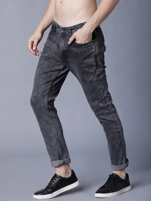 Locomotive Men Black Slim Fit Stretchable Jeans