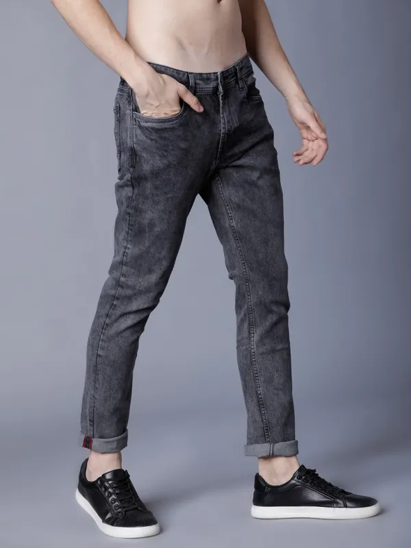 Locomotive Men Black Slim Fit Stretchable Jeans