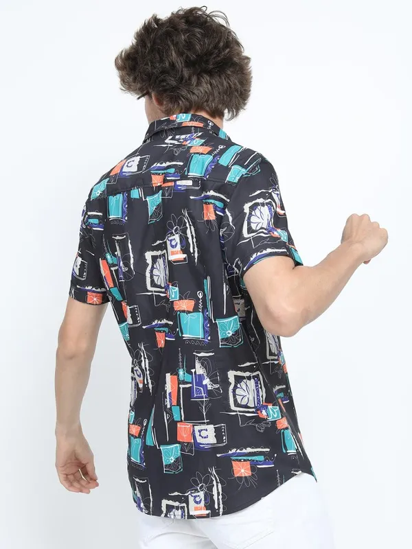 Highlander Men Multi Printed Slim Fit Casual Shirt