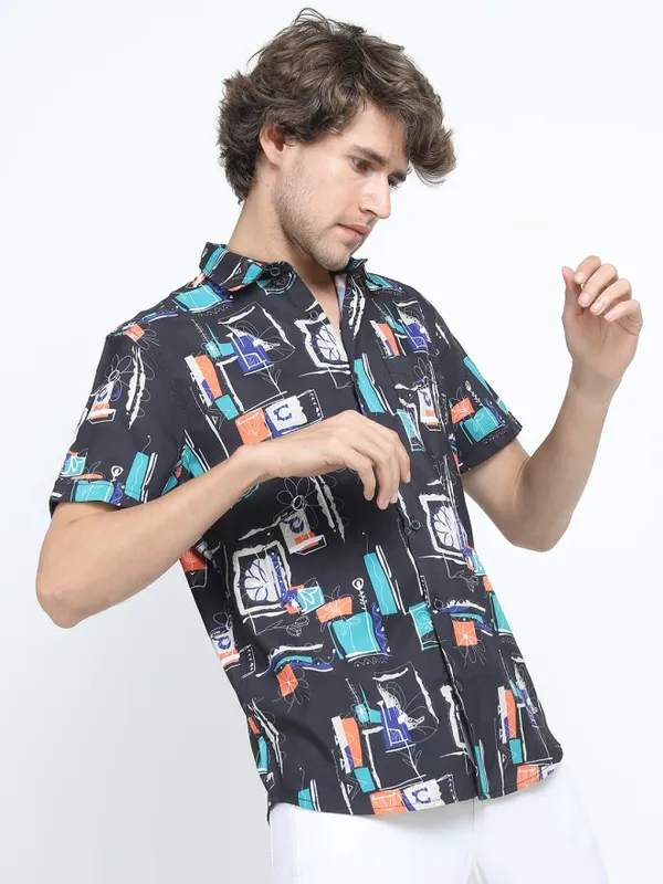 Highlander Men Multi Printed Slim Fit Casual Shirt