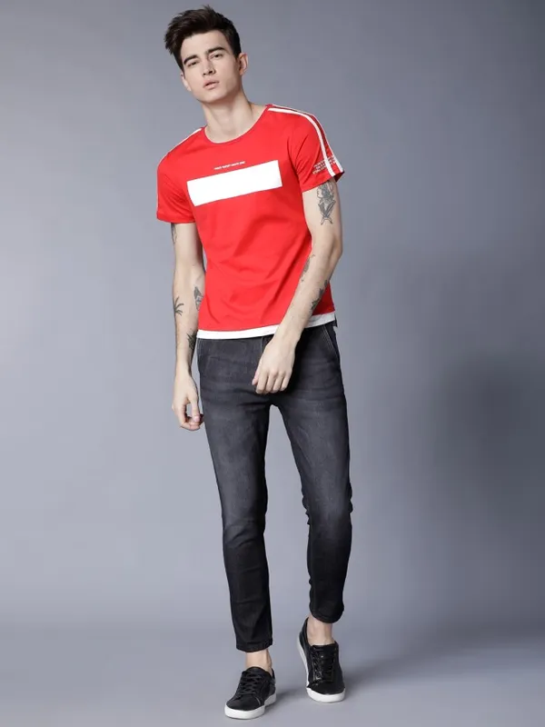 Highlander Men Black Skinny Fit Stretchable Jeans