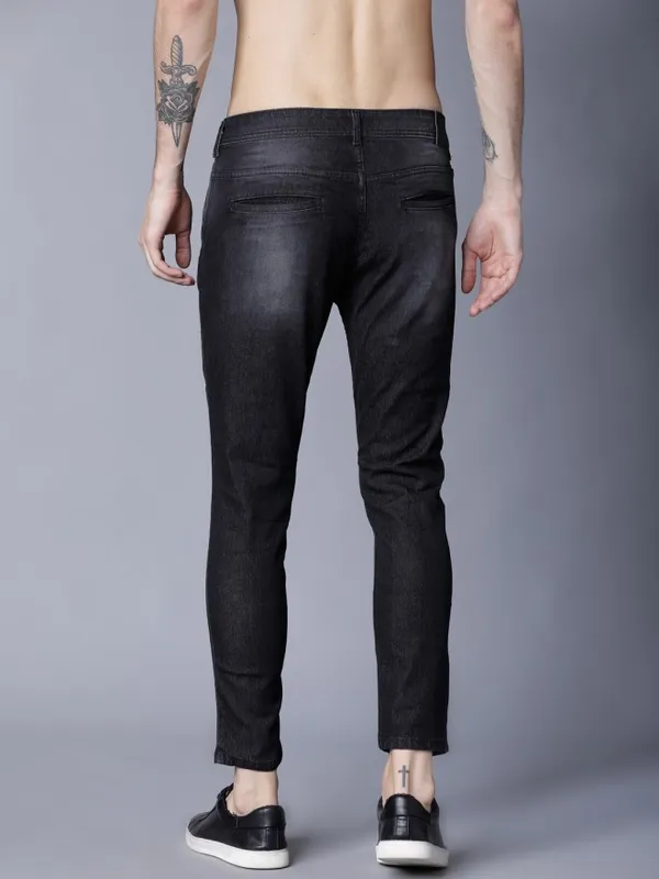 Highlander Men Black Skinny Fit Stretchable Jeans