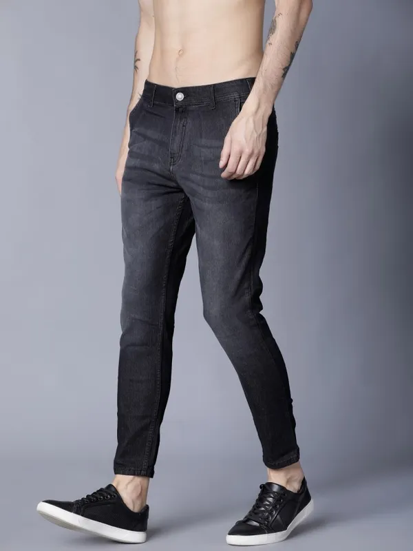 Highlander Men Black Skinny Fit Stretchable Jeans