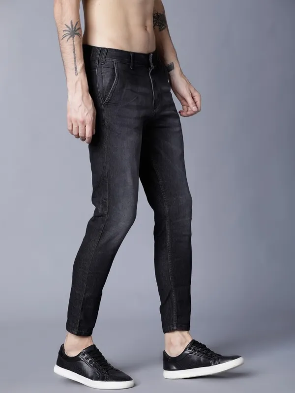 Highlander Men Black Skinny Fit Stretchable Jeans