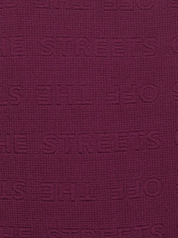 Highlander Men Purple Round Neck Pullover Sweatshirt