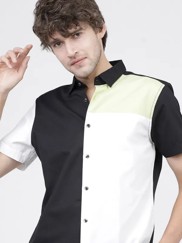 Highlander Men Multi Colourblocked Slim Fit Casual Shirt