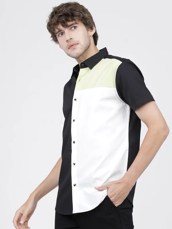 Highlander Men Multi Colourblocked Slim Fit Casual Shirt
