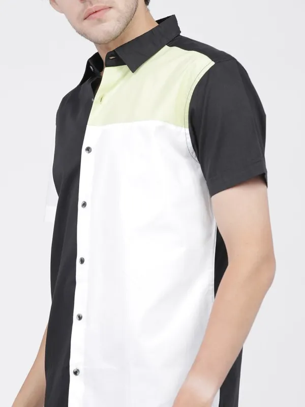 Highlander Men Multi Colourblocked Slim Fit Casual Shirt