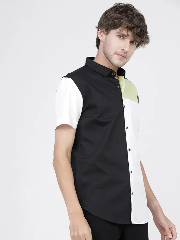 Highlander Men Multi Colourblocked Slim Fit Casual Shirt