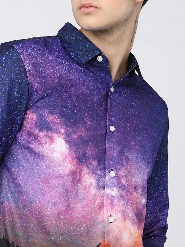 Highlander Men Multi Printed Slim Fit Casual Shirt