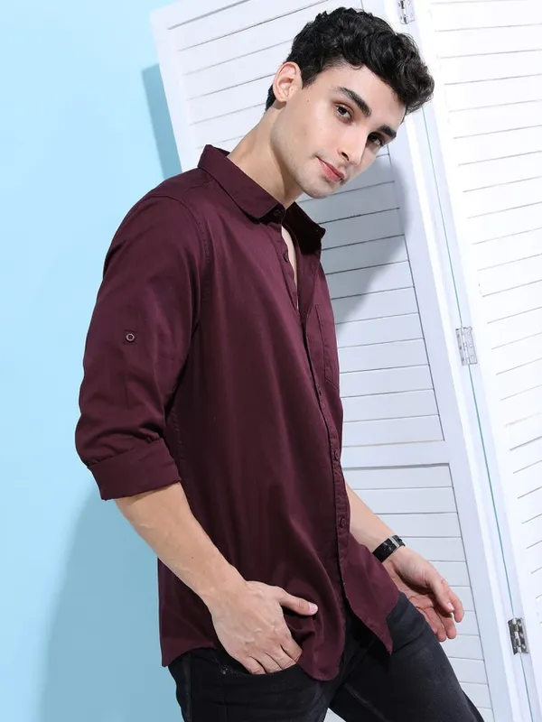 Men Slim Fit Casual Shirt