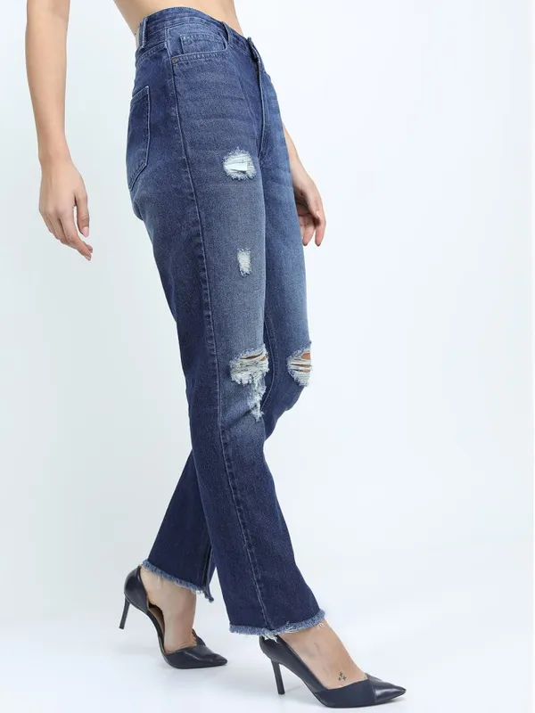 Tokyo Talkies Women Blue Straight Fit Stretchable Jeans