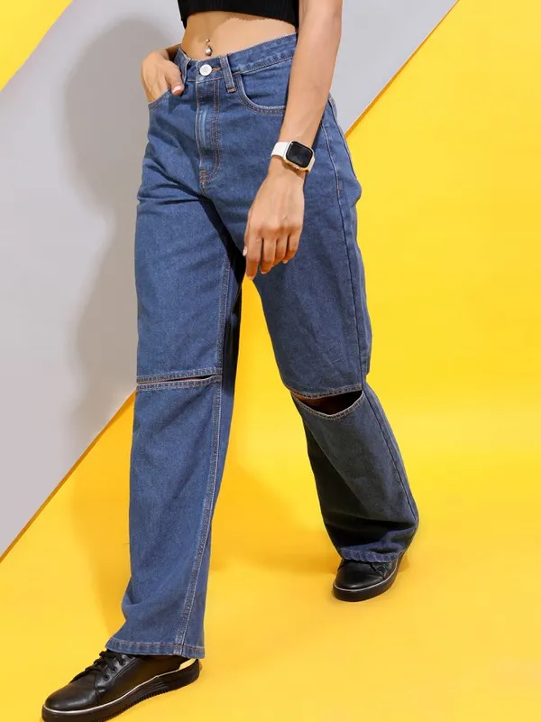 Tokyo Talkies Women Blue Regular Fit Stretchable Jeans
