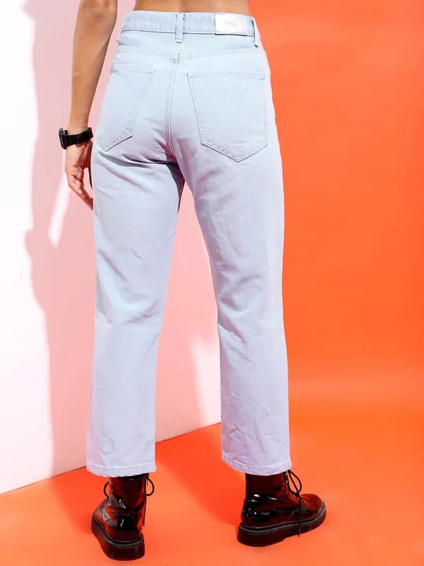 Tokyo Talkies Women Blue Wide Leg Stretchable Jeans