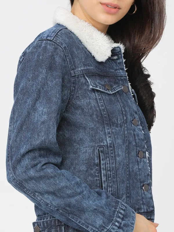 Tokyo Talkies Women Blue Denim Jacket