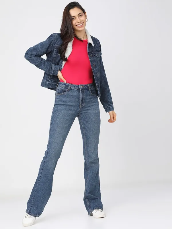 Tokyo Talkies Women Blue Denim Jacket