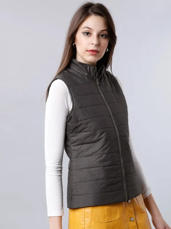 Tokyo Talkies Women Black Puffer Jacket