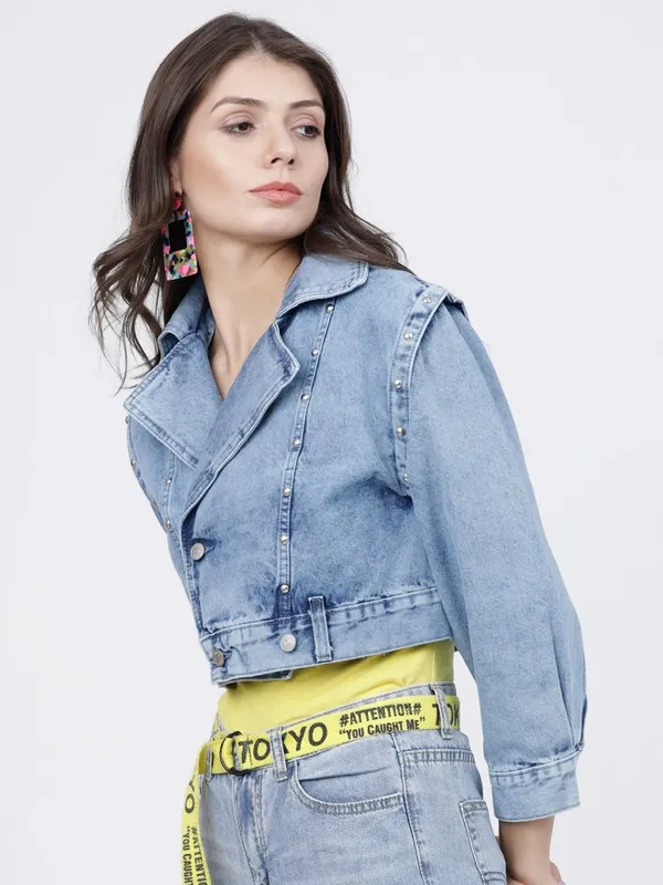 Tokyo Talkies Women Blue Denim Jacket