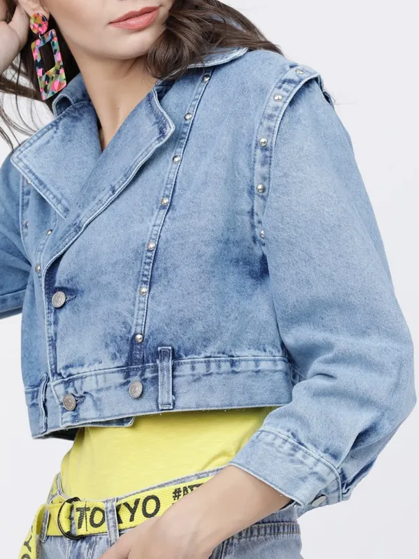 Tokyo Talkies Women Blue Denim Jacket