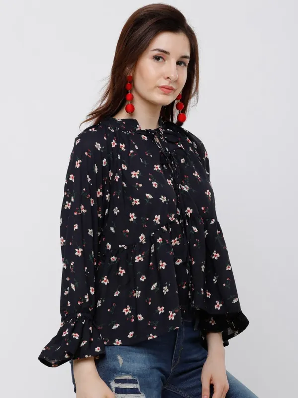Printed Empire Top