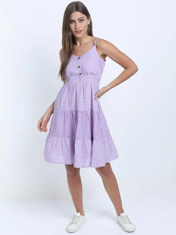 Solid A-Line Dress