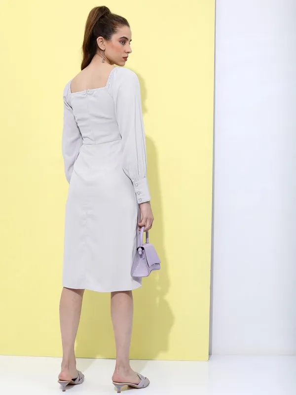 Tokyo Talkies Women Purple Solid Sheath Dress