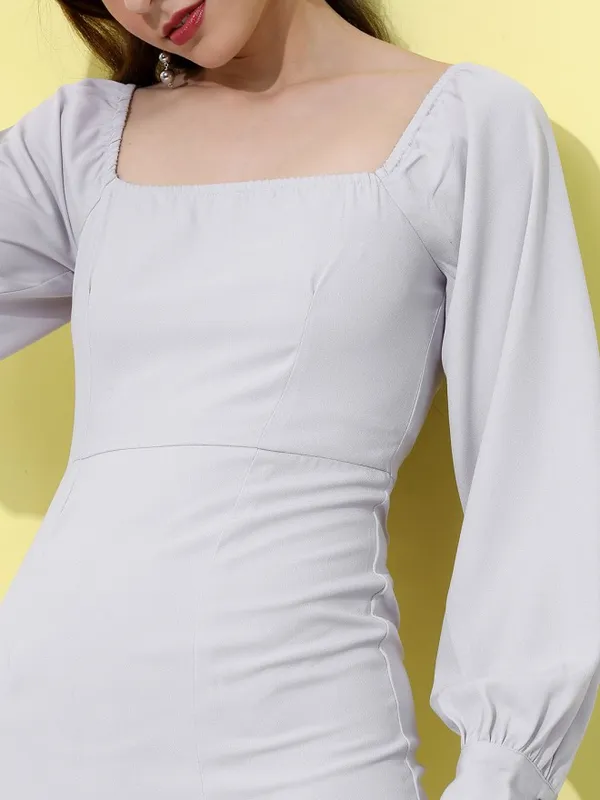 Tokyo Talkies Women Purple Solid Sheath Dress