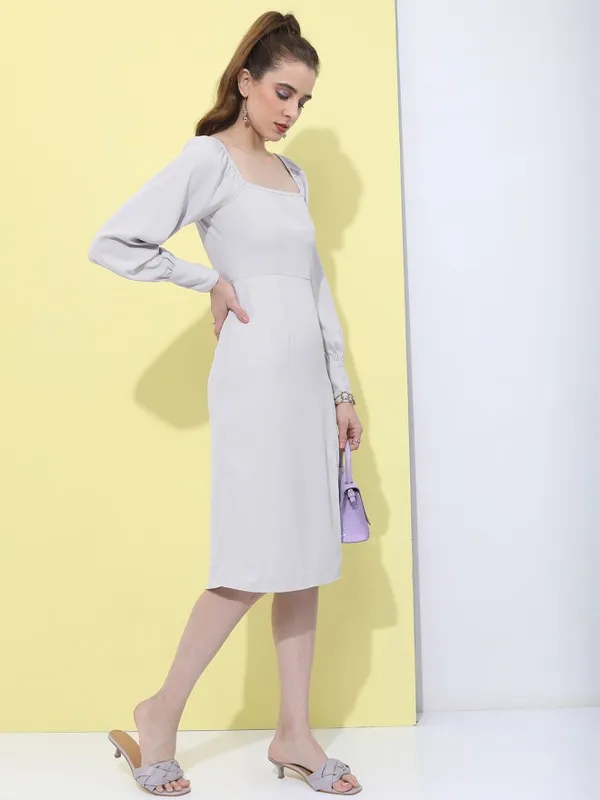 Tokyo Talkies Women Purple Solid Sheath Dress